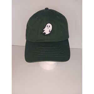 DALIX Ghost Embroidery Dad Hat Baseball Cap Halloween Dark Green